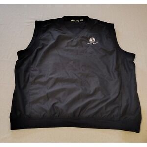 Pebble Beach Classic Mens XL Black‎ V-Neck Wind Breaker Golf Vest